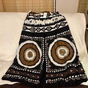 Ashley Stewart Maxi print skirt size 14./16. Cotton elastic waist in back.